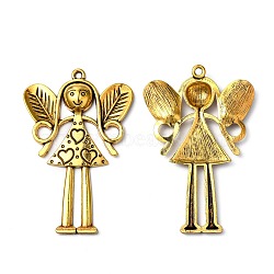 Tibetan Style Alloy Large Fairy Pendants, Antique Golden, Lead Free & Nickel Free & Cadmium Free, 80x53x6mm, Hole: 3.5mm(K0971032)