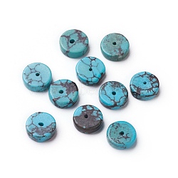 Natural Howlite Beads, Dyed & Heated, Flat Round/Disc, 8~8.2x2.8~3mm, Hole: 0.8mm(G-O184-28)