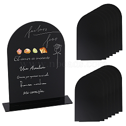 Arch Acrylic Blank Place Cards, for Wedding, Restaurant, Birthday Party Decorations, Black, 120x29.7x150mm(AJEW-WH0348-27)