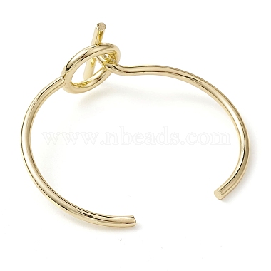 латунные браслеты-манжеты в форме кольца(BJEW-D039-41G)-3