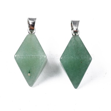 Natural Green Fluorite Pendants(G-N326-107E)-2