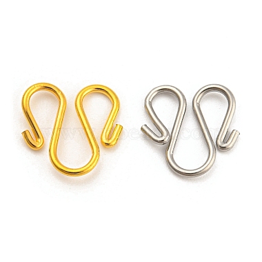 Golden & Stainless Steel Color 304 Stainless Steel Hook and S-Hook Clasps
