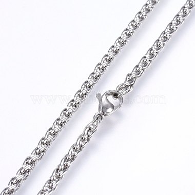 304 Stainless Steel Wheat Chain Necklaces(X-NJEW-F227-05P-01)-2