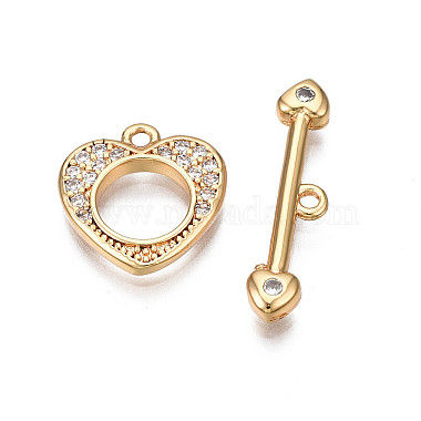 Brass Micro Pave Clear Cubic Zirconia Toggle Clasps(X-KK-Q278-005-NF)-3