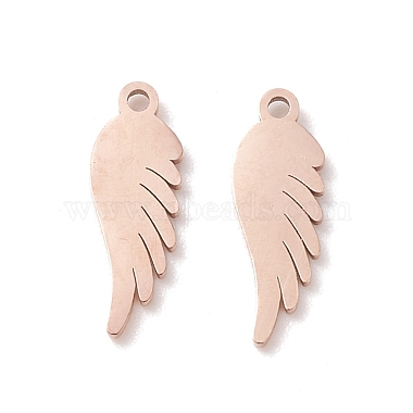 Rose Gold Wing 304 Stainless Steel Pendants