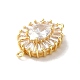 Brass Pave Clear Glass Rhinestone Connector Charms(KK-B079-12G)-2