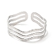 304 Stainless Steel Wave Open Cuff Bangles(BJEW-L682-008P)-1