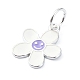 925 Sterling Silver Enamel Smiling Face Flower Charms(STER-M119-06C-S)-2