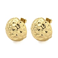 304 Stainless Steel Earring Findings, Half Round, Golden, 22x21.5mm(EJEW-O002-04G)