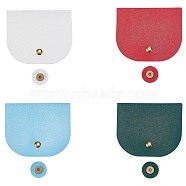Elite 4 sets 4 colors Imitation Leather Sew on Bag Cover, with Magnetic Iron Clasps, Bag Making Accessories, Mixed Color, 10.2x12.5x1.2cm, 1 set/color(FIND-PH0006-89)