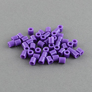 PE Fuse Beads, DIY Melty Beads, Tube, DarkSlate Blue, 5x5mm, Hole: 3mm, about 8000pcs/500g(DIY-R013-94)