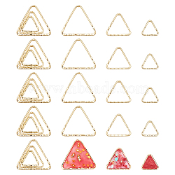 30Pcs 3 Style Alloy Pendants, Triangle, Light Gold, 18~33.5x19~38x1.5~2.8mm, Hole: 1.4~1.5mm, 10pcs/style(FIND-CA0006-02)
