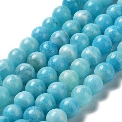 Natural Hemimorphite Beads Strands, Dyed & Heated, Round, 6mm, Hole: 1mm, 69pcs/strand, 16 inch(41cm)(G-L585-E01-02)