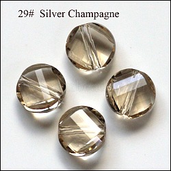 Imitation Austrian Crystal Beads, Grade AAA, Faceted, Flat Round, BurlyWood, 8x4mm, Hole: 0.9~1mm(SWAR-F057-8mm-29)