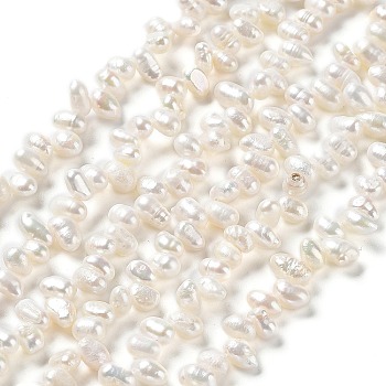 Natural Cultured Freshwater Pearl Beads Strands, Rice, Antique White, 5~7x4~4.5mm, Hole: 0.6mm, about 90pcs/strand, 12.80''(32.5cm)