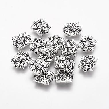 12mm Square Alloy Beads