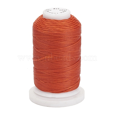 1mm DarkOrange Waxed Polyester Cord Thread & Cord