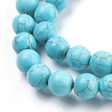 Chapelets de perles en turquoise synthétique(X-TURQ-S192-10mm-2)-3