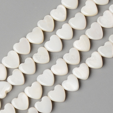Creamy White Heart Freshwater Shell Beads