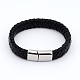Unisex Casual Style Braided Leather Bracelets Making(BJEW-F119-10)-1