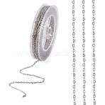 Soldered Brass Heart Chains, Cadmium Free & Nickel Free & Lead Free, with Spool, Platinum, 1.4x2x0.2mm, about 39.37 Feet(12m)/roll(CHC-T008-03P)