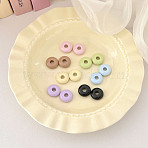 Opaque Acrylic Beads, Large Hole Beads, Rondelle, Mixed Color, 22x9mm, Hole: 6.2mm(OACR-N163-78)
