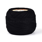 Braided Polyester Cord, for Jewelry Making, Round, Black, 0.5~1mm, about 63~64m/roll, 10 rolls/set(OCOR-T017-04A-02)