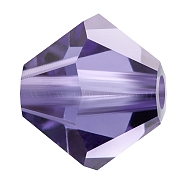 Preciosa&reg Crystal Beads, Czech Crystal, Bicone(451 69 302 Rondelle), 20410 Tanzanite, 4mm, Hole: 0.8mm(X-PRC-BA4-20410)