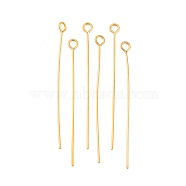 Ion Plating(IP) 304 Stainless Steel Eye Pins, Real 18K Gold Plated, 20 Gauge, 48x0.8mm, Hole: 1.9mm(STAS-I320-C18-G)