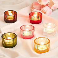 12Pcs 6 Colors Glass Candle Cups, for Candle Making Tools, Mixed Color, 5.3x3.5cm, 2pcs/color(AJEW-NB0006-04)