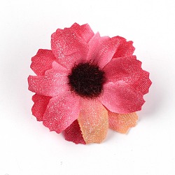 Silk Cloth Artifical Flower, For DIY Wedding Party Garland Decoration, Daisy, Cerise, 35~38x10mm(DIY-WH0259-13G)