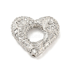 Alloy Pendants, Patterned Heart, Silver, 18x20x4mm, Hole: 1.5mm(PALLOY-R144-01P)