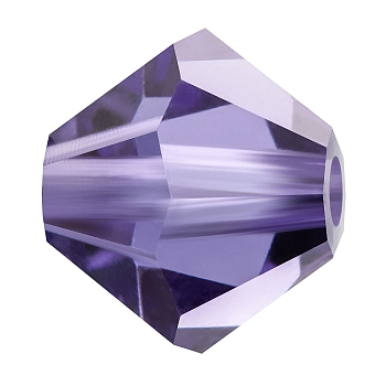 Preciosa&reg Crystal Beads, Czech Crystal, Bicone(451 69 302 Rondelle), 20410 Tanzanite, 4mm, Hole: 0.8mm