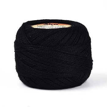 Braided Polyester Cord, for Jewelry Making, Round, Black, 0.5~1mm, about 63~64m/roll, 10 rolls/set