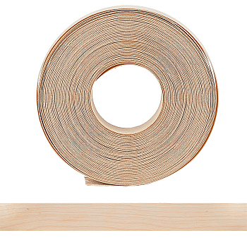 Wood Flat Sealing Strip, Pressure Sensitive Adhesive, for Door Gap, Window Gap, Sound and Light Innsulation, Blanched Almond, 22mm, 15m/roll