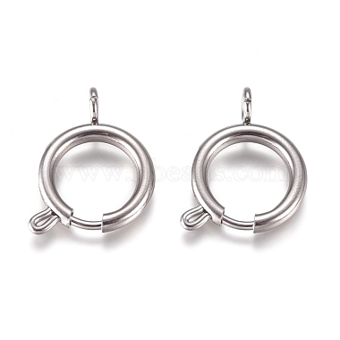 Stainless Steel Color Stainless Steel Spring Ring Clasps