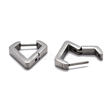304 Stainless Steel Huggie Hoop Earrings(STAS-H156-17B-P)-3