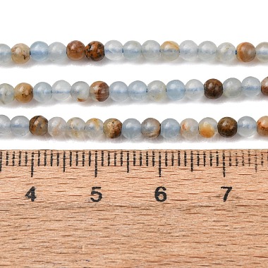 perles de calcite bleues naturelles(G-E576-09F)-3