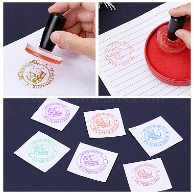 Globleland tampon en caoutchouc acrylique personnalisé sceau de timbre vintage tampons acryliques clairs personnalisés avec poignée en plastique pour bricolage scrapbooking fabrication de cartes d'enveloppe(AJEW-GL0001-27)-3