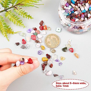 puces naturelles et synthétiques mélangées pierres précieuses perles brins(G-NB0001-52)-2
