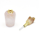 Pendentifs de bouteille de parfum ouvrants en quartz rose naturel(G-E556-03D)-3