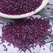 MIYUKI Delica Beads, Cylinder, Japanese Seed Beads, 11/0, (DB2389) Inside Dyed Magenta, 1.3x1.6mm, Hole: 0.8mm, about 20000pcs/bag, 100g/bag(SEED-J020-DB2389)