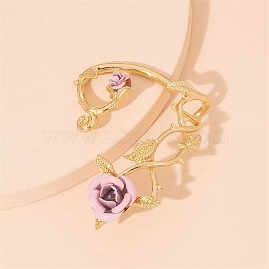 Alloy Rose Climber Wrap Around Stud Earrings for Women(EJEW-A096-01E)-5