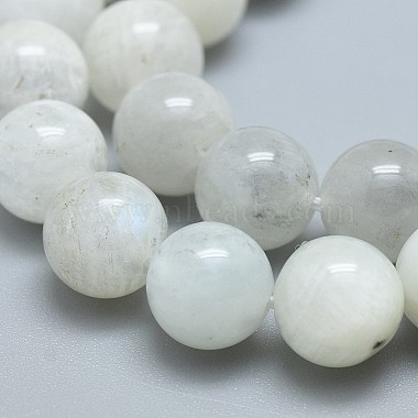 Натуральный белый лунный камень бисер пряди(G-F674-08-8mm)-3