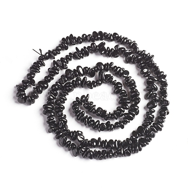 Brins de perles spinelles noires naturelles(X-G-D0002-A17)-2