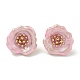 Flower Ion Plating(IP) 304 Stainless Steel Stud Earrings(EJEW-G400-14G-03)-2