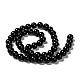 Natural Eyeless Obsidian Beads Strands(G-K123-06-8mm)-2