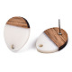 Resin & Walnut Wood Stud Earring Findings(MAK-N032-006A-H01)-4