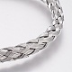 304 Stainless Steel Cuff Bangles Torque Bangles(BJEW-H570-27P)-3