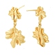 Brass Twist Tree Dangle Stud Earrings for Women(EJEW-F291-01G)-1